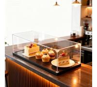 Vitrina acrílica para galletas, pasteles y pan, caja de exhibición a prueba de polvo para encimera de cocina, uso comercial, grande, 40 x 40 x 40 cm, solución de almacenamiento