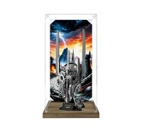 Vitrina acrílica para juego de casco Lego 11373, almacenamiento en el hogar, escaparate de protección a prueba de polvo, compatible con 11373 (solo caja de exhibición, kit no incluido) (fondo de