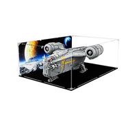 Vitrina acrílica para juegos de modelos de ladrillo Star Wars The Razor Crest 75331, escaparate, protege y decora modelo con almacenamiento a prueba de polvo, coleccionables (fondo A)