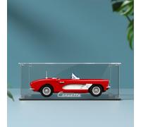 Vitrina acrílica para Le-Go 10321 modelo Corvette, caja a prueba de polvo, caja de almacenamiento, vitrina de colección, tamaño: 39 x 18 x 14 cm (solo caja) (transparente)
