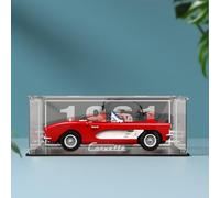 Vitrina acrílica para Le-Go 10321 modelo Corvette, caja a prueba de polvo, caja de almacenamiento, vitrina de colección, tamaño: 39 x 18 x 14 cm (solo caja) (fondo)