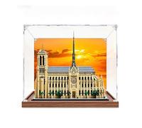 Vitrina acrílica para LE*GO 21061 Notre-Dame de Paris - Transparente, a prueba de polvo y estuche de almacenamiento para modelos de construcción coleccionables (modelo no incluido) (fondo b-3 mm)