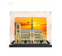 Vitrina acrílica para LE*GO 21061 Notre-Dame de Paris - Transparente, a prueba de polvo y estuche de almacenamiento para modelos de construcción coleccionables (modelo no incluido) (fondo a-3 mm)