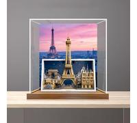 Vitrina acrílica para Le-go 21064 Paris - Modelo Ciudad del Amor, caja expositora a prueba de polvo (solo caja expositora) (estilo B fondo 3 mm)