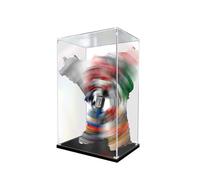 Vitrina Acrílica para Le*GO 21311 King Kong- Caja de presentación y almacenamiento transparente y a prueba de polvo para modelos de construcción de colección (no incluidos) (Black-3mm)