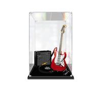 Vitrina Acrílica para Le*GO 21329 Guitarra Fender - Caja de presentación y almacenamiento transparente y a prueba de polvo para modelos de construcción coleccionables (modelo no incluido) (Black-3mm)