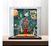 Vitrina acrílica para Le-go 21355 Knowledge is Power Model, caja expositora a prueba de polvo (solo caja de exhibición) (fondo StyleC de 3 mm)