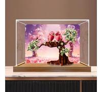 Vitrina acrílica para Le-go 21365 modelo Love Bird Pink Bird, caja expositora a prueba de polvo (solo caja expositora) (fondo estilo B 3 mm)