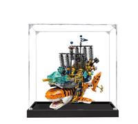 Vitrina acrílica para Le-go 71515 modelo de tanque de tiburón tigre, caja expositora a prueba de polvo (solo caja de exhibición) (estilo A 2 mm)