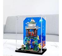 Vitrina acrílica para Le-go 76420 modelo de torneo Triwizard, caja expositora a prueba de polvo (solo caja expositora) (fondo estilo A, 3 mm)