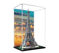 Vitrina acrílica para Lego 10181 Eiffel Tower, modelo Paris, caja de exhibición a prueba de polvo de 3 mm, vitrina compatible con Lego 10181 (modelo no incluido) (fondo de 3 mm A)