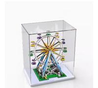 Vitrina acrílica para Lego 10247 modelo de noria, vitrina acrílica transparente a prueba de polvo, caja de almacenamiento (modelo no incluido) (base blanca)