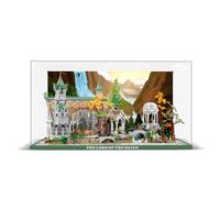 Vitrina acrílica para Lego 10316 El Señor de los Anillos Rivendell, caja de exhibición de acrílico engrosada con fondo transparente, caja de visualización a prueba de polvo, compatible con Lego 10316