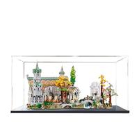 Vitrina acrílica para Lego 10316 Valley Rivendell Castle Building Set, vitrina transparente, vitrina a prueba de polvo compatible con Lego 10316 (solo vitrina) (regular, transparente)