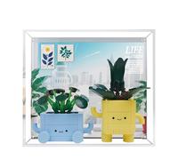 Vitrina acrílica para Lego 10349 modelo Happy Potted Plant Model, caja expositora de 3 mm a prueba de polvo, vitrina compatible con Lego 10349 (modelo no incluido)
