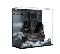 Vitrina acrílica para Lego 10365 Black Pearl Ship, caja a prueba de polvo, caja de almacenamiento, caja transparente, caja expositora compatible con 10365 (solo caja) (fondo C)