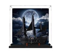 Vitrina acrílica para Lego 10365 Black Pearl Ship, caja a prueba de polvo, caja de almacenamiento, caja transparente, caja expositora compatible con 10365 (solo caja) (fondo D)