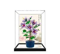 Vitrina acrílica para Lego 10372 modelo de flores de hibisco, caja de exhibición a prueba de polvo, caja de almacenamiento, caja transparente, caja de exhibición compatible con Lego 10372 (solo funda
