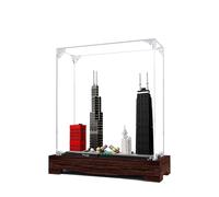 Vitrina acrílica para Lego 21033 Chicago Architecture Series, caja de exhibición a prueba de polvo de 3 mm, vitrina compatible con Lego 21033 (modelo no incluido) (transparente 3 mm B)