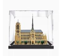 Vitrina acrílica para Lego 21061 Notre Dame de París, compatible con 21061, vitrina transparente a prueba de polvo (kit de modelo no incluido) (negro 2 mm)