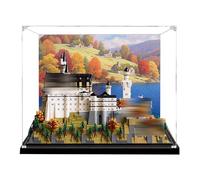 Vitrina acrílica para Lego 21063 Neuschwanstein Castle, caja a prueba de polvo, caja de almacenamiento, caja transparente, caja expositora compatible con 21063 (solo caja) (fondo de 3 mm A)