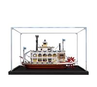 Vitrina acrílica para Lego 21356 modelo de vapor de canal, caja de exhibición a prueba de polvo de 3 mm, vitrina compatible con Lego 21356 (modelo no incluido) (transparente 2 mm)