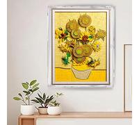 Vitrina acrílica para LEGO 31215 ART Van Gogh girasoles, caja transparente a prueba de polvo, marco de fotos transparente para colgar en la pared (solo caja de exhibición) (sin estilo de puerta