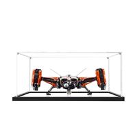 Vitrina acrílica para Lego 42181 modelo de nave espacial de carga pesada, caja de exhibición a prueba de polvo de 3 mm, vitrina compatible con Lego 42181 (modelo no incluido) (base negra transparente