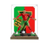 Vitrina acrílica para Lego 43016 Classic Goals, almacenamiento en el hogar, escaparate de protección a prueba de polvo, compatible con 43016 (solo caja de exhibición, kit no incluido) (fondo de madera