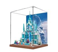Vitrina acrílica para Lego 43244 modelo de castillo de hielo, caja de exhibición a prueba de polvo de 3 mm, vitrina compatible con Lego 43244 (modelo no incluido) (estructura de fondo de 3 mm, marrón)