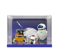 Vitrina acrílica para Lego 43279 Wall-E y Eva Robot Building Set, caja expositora a prueba de polvo, caja transparente, caja expositora compatible con Lego 43279 (solo funda, sin modelo) (fondo 3 mm B