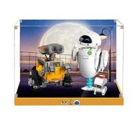 Vitrina acrílica para Lego 43279 Wally y Eva Robot Rally, caja de almacenamiento transparente a prueba de polvo, caja de exhibición compatible con 43279 (solo caja) (fondo de 3 mm)