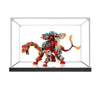 Vitrina acrílica para Lego 71514 modelo Dinosaur Jet, caja a prueba de polvo, caja de almacenamiento, caja transparente, caja de exhibición compatible con 71514 (solo caja) (3 mm transparente + base