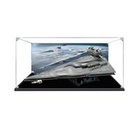 Vitrina acrílica para Lego 75252 Arquitectura Imperial Destructor de Estrellas, Almacenamiento y Organización a Prueba de Polvo, Vitrina para Vitrina Lego, Tamaño: 114 x 70 x 49 cm (Vitrina) (Fondo E)