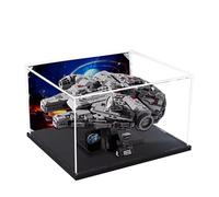 Vitrina acrílica para Lego 75375 modelo de nave estelar del Halcón Milenario, caja de exhibición a prueba de polvo de 3 mm, vitrina compatible con Lego 75375 (modelo no incluido) (fondo de