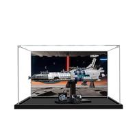 Vitrina acrílica para Lego 75377 modelo de nave estelar de mano invisible, caja de exhibición a prueba de polvo de 3 mm, vitrina compatible con Lego 75377 (modelo no incluido) (fondo negro base B)