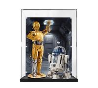 Vitrina acrílica para Lego 75398+75379 Star Wars C-3PO/R2-D2, caja a prueba de polvo, caja de almacenamiento, caja transparente, caja de exhibición compatible con Lego 75398 75379 (solo funda, sin