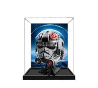 Vitrina acrílica para Lego 75429 modelo de casco de conductor, caja expositora de 3 mm a prueba de polvo, vitrina compatible con Lego 75429 (modelo no incluido) (fondo de 3 mm)