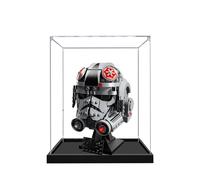 Vitrina acrílica para Lego 75429 modelo de casco de conductor, caja expositora de 3 mm a prueba de polvo, vitrina compatible con Lego 75429 (modelo no incluido) (transparente 2 mm)