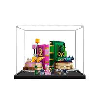 Vitrina acrílica para Lego 75691 Glinda y Elphaba sujetalibros, caja expositora a prueba de polvo, caja transparente, caja expositora compatible con Lego 75691 (solo funda, sin modelo) (transparente