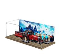 Vitrina acrílica para Lego 75955 Express Train Building, vitrina transparente, a prueba de polvo, compatible con Lego 75955 (solo vitrina) (fondo B)