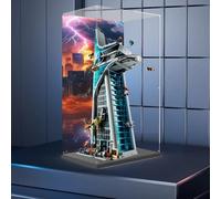 Vitrina acrílica para Lego 76269 Aveng*ers Tower Model, caja expositora a prueba de polvo, caja de almacenamiento, caja transparente, caja expositora, 40 x 30 x 95 cm (sin modelo) (fondo A)