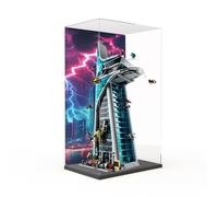 Vitrina acrílica para Lego 76269 Aveng*ers Tower Model, caja expositora a prueba de polvo, caja de almacenamiento, caja transparente, caja expositora, 40 x 30 x 95 cm (sin modelo) (fondo E)
