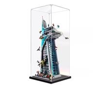 Vitrina acrílica para Lego 76269 Avengers Tower Building Model, caja a prueba de polvo, caja de almacenamiento, caja transparente, caja expositora compatible con 76269 (solo caja) (transparente 2 mm)