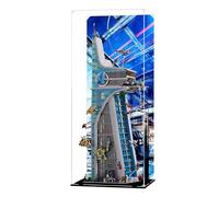 Vitrina acrílica para Lego 76269 Avengers Tower Building Model, caja a prueba de polvo, caja de almacenamiento, caja transparente, caja expositora compatible con 76269 (solo caja) (fondo B)