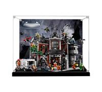 Vitrina acrílica para Lego 76300 Madhouse, caja a prueba de polvo, caja de almacenamiento, caja transparente, caja expositora compatible con 76300 (solo caja) (fondo D)