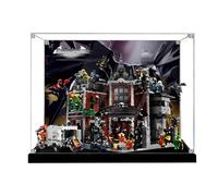 Vitrina acrílica para Lego 76300 Madhouse, caja a prueba de polvo, caja de almacenamiento, caja transparente, caja expositora compatible con 76300 (solo caja) (fondo C)