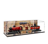 Vitrina acrílica para Lego 76405 Express Train Building, vitrina transparente, a prueba de polvo, compatible con Lego 76405 (solo vitrina) (fondo)