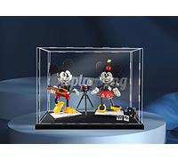 Vitrina acrílica para LEGO® Disney Mickey Mouse y Minnie Mouse Character 43179 (Juego de Legos no incluido) (sin fondo)