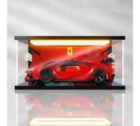Vitrina acrílica para Lego Speed Supercar 77254 Ferrari SF90, resistente al polvo, juego de construcción, 25 x 10 x 10 cm, pantalla transparente con resistente a los arañazos, resistente al